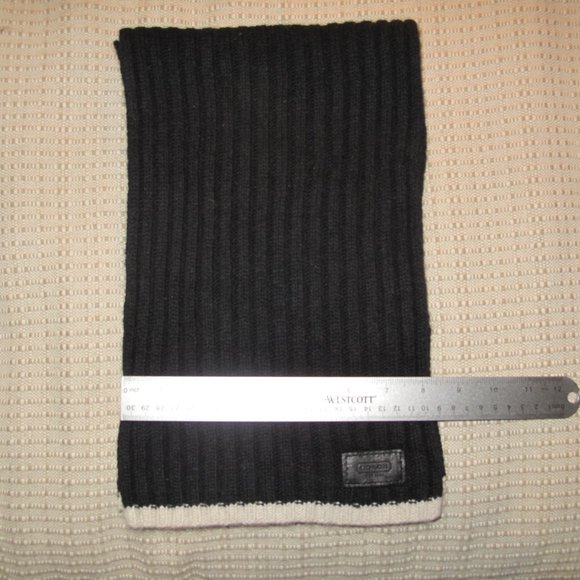 Coach Wool and Cashmere Blend Scarf - Picture 7 of 7